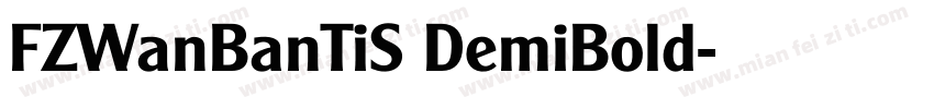 FZWanBanTiS DemiBold字体转换